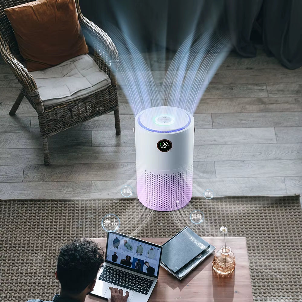 Ultra Quiet Bedroom Portable Air Purifier Room Small Air Cleaner Supplier